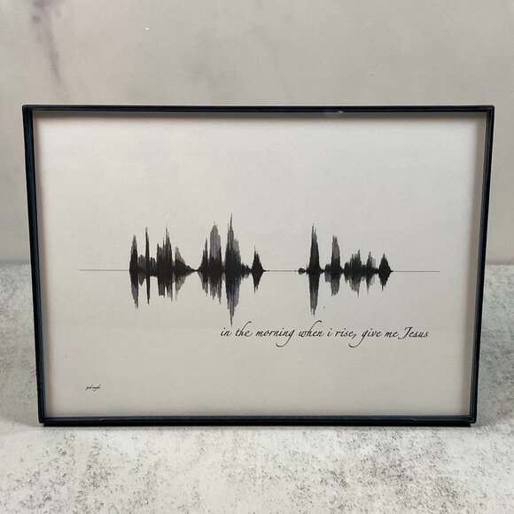 In The Morning When I Rise, Give Me Jesus Soundwave Wall Art - Premade - Picture 1 of 4
